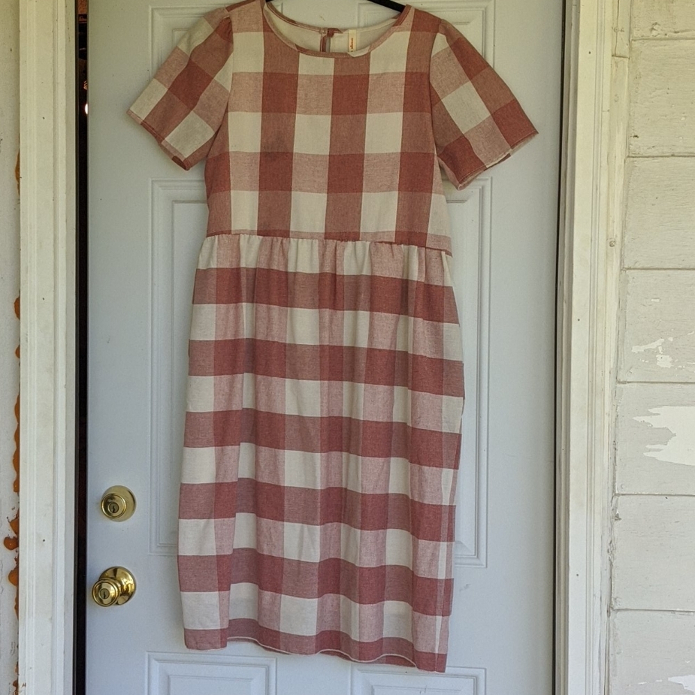 Buffalo plaid dress